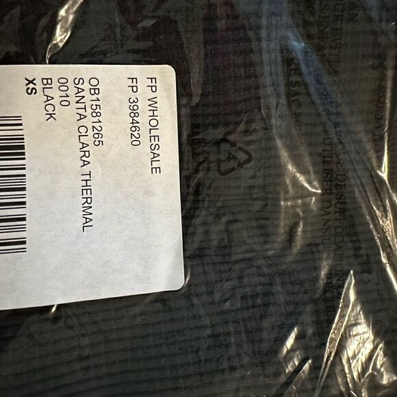 Free People Santa Clara thermal black NWT - Picture 5 of 10